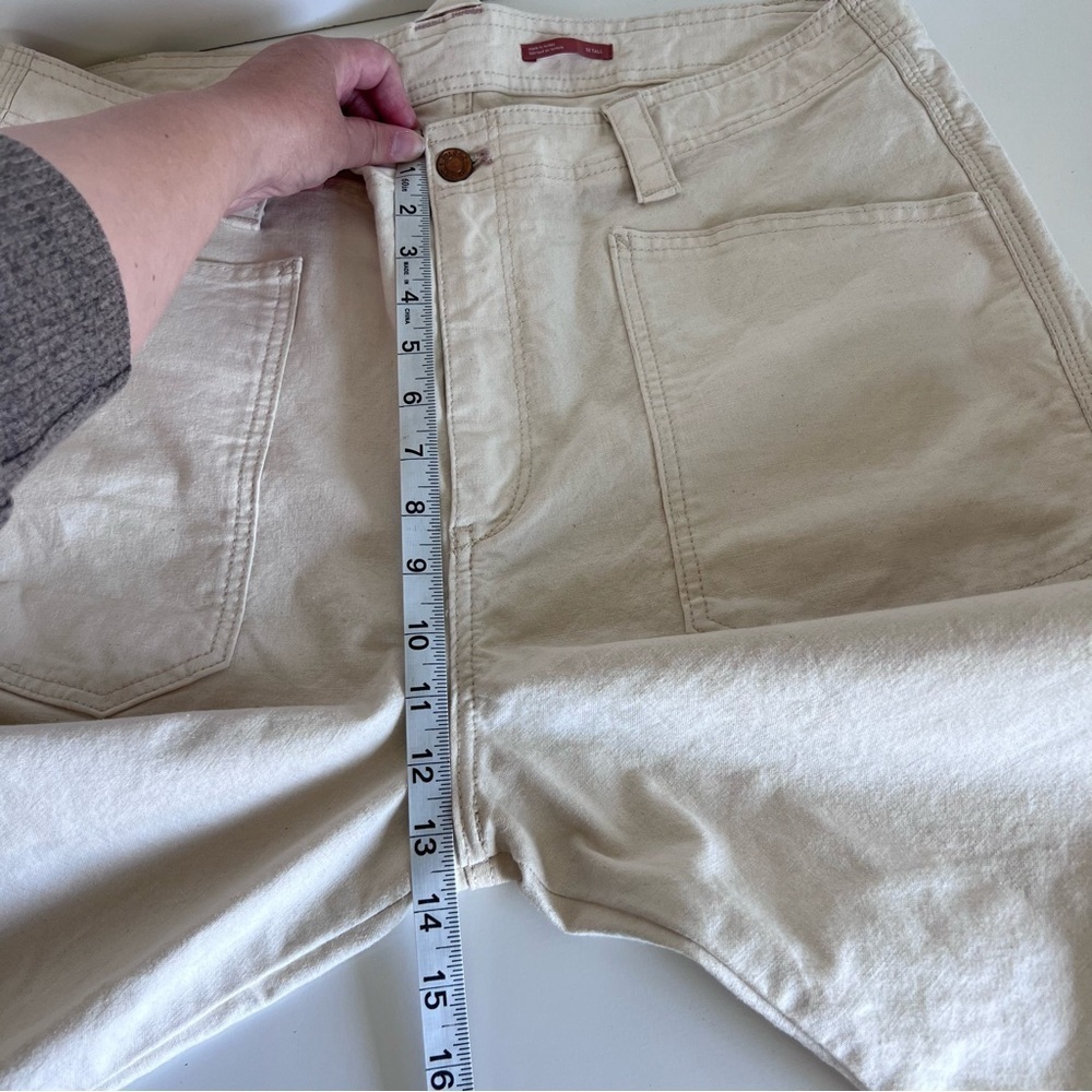Pilcro Women’s The Carpenter Wide Leg Pants‎ Cream 33T - Picture 11 of 16